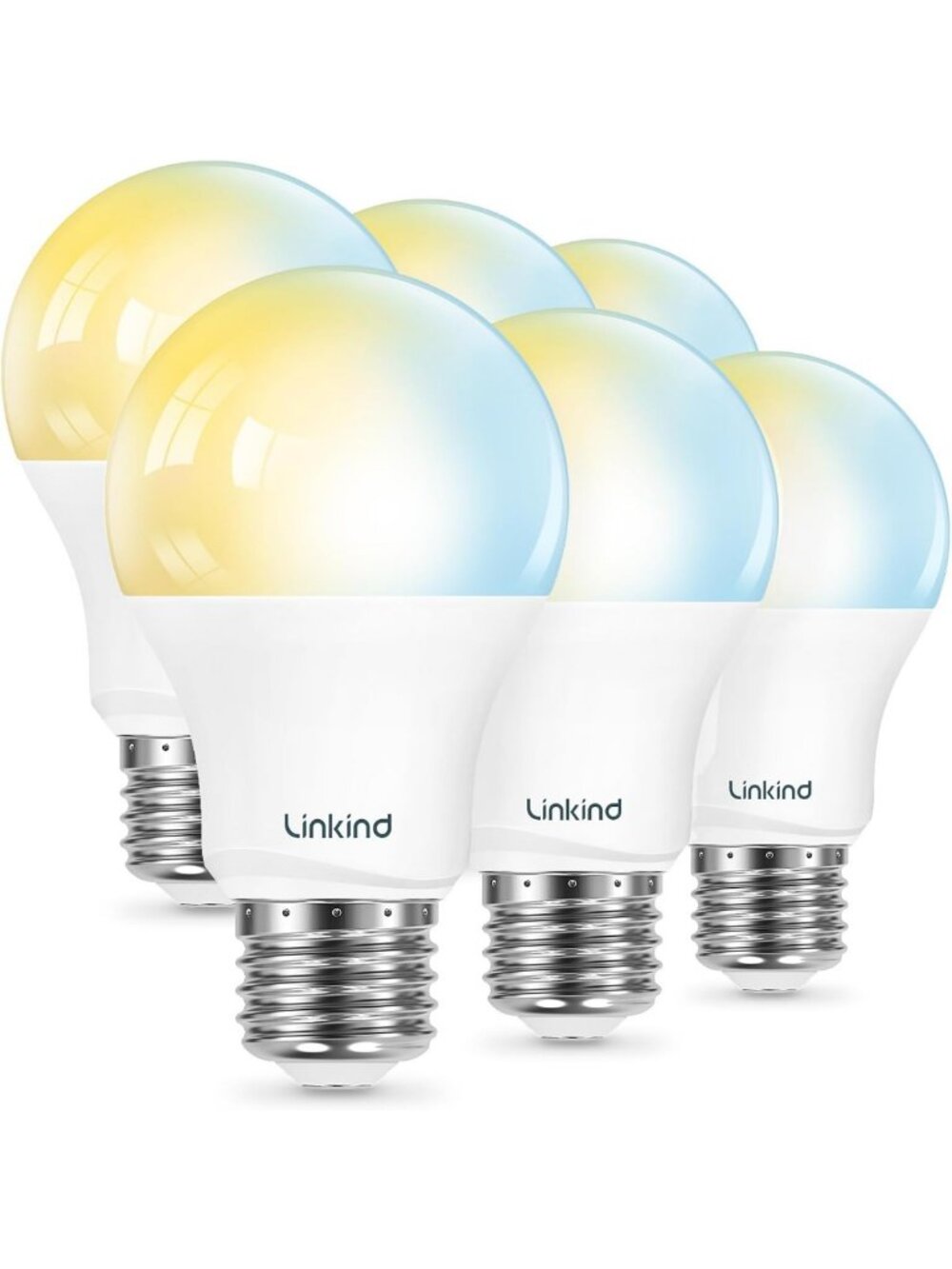 Smart LED Light Bulbs, Voice Control with Alexa & Google Home, Dimmable & Color